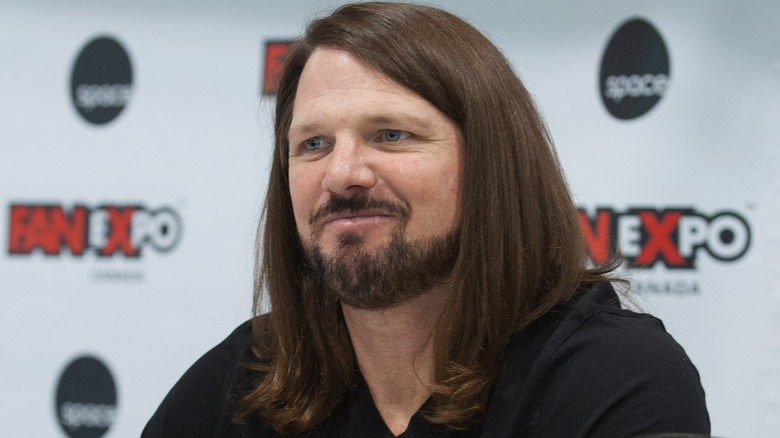 AJ Styles slightly smiling