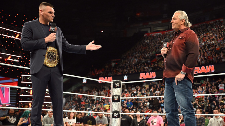 Gunther and Bret Hart in the ring