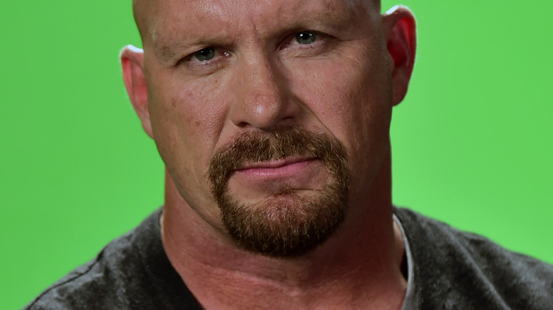 "Stone Cold" Steve Austin staring green screen