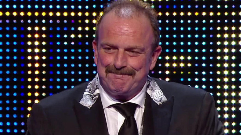 Jake "The Snake" Roberts during his WWE Hall of Fame speech