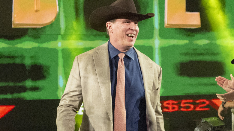 JBL is wearing a cowboy hat
