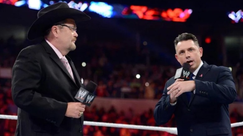 Jim Ross and Michael Cole in WWE