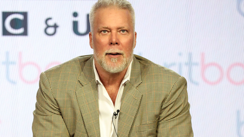 Kevin Nash of the television show "Living The Dream" speaks during the 2019 Britbox segment of the 2019 Winter Television Critics Association Press Tour at The Langham Huntington, Pasadena on February 09, 2019 in Pasadena, California