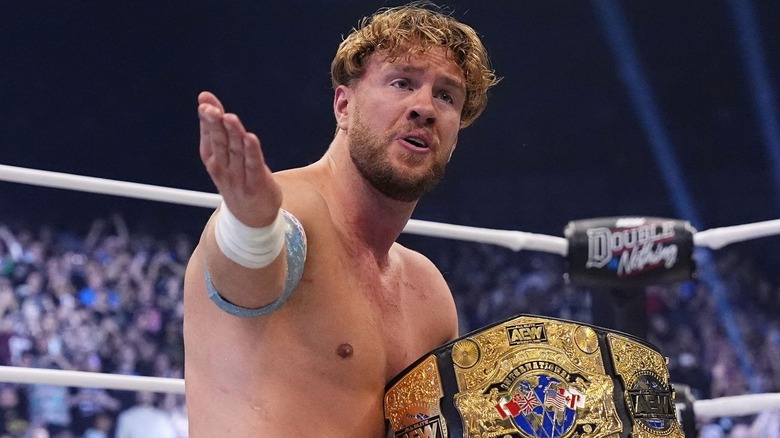Will Ospreay holding the AEW International Championship
