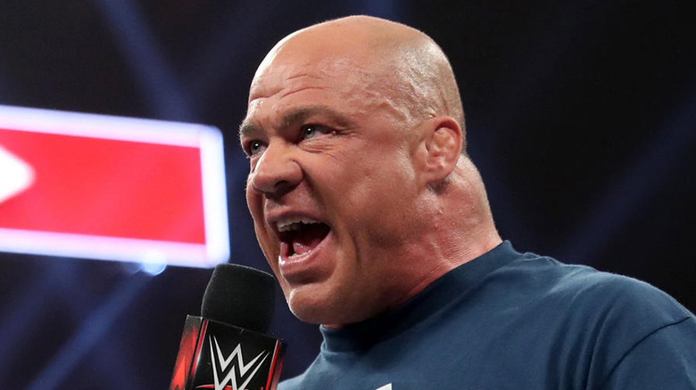 Kurt Angle appearing on "WWE Raw"