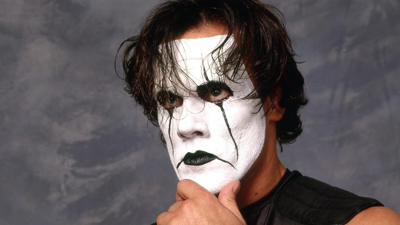 Sting during a photoshoot while still signed to WCW.
