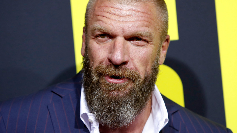 Triple H mouth open