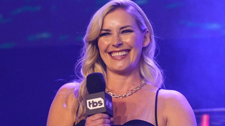 Renee Paquette smiling as she joins AEW 