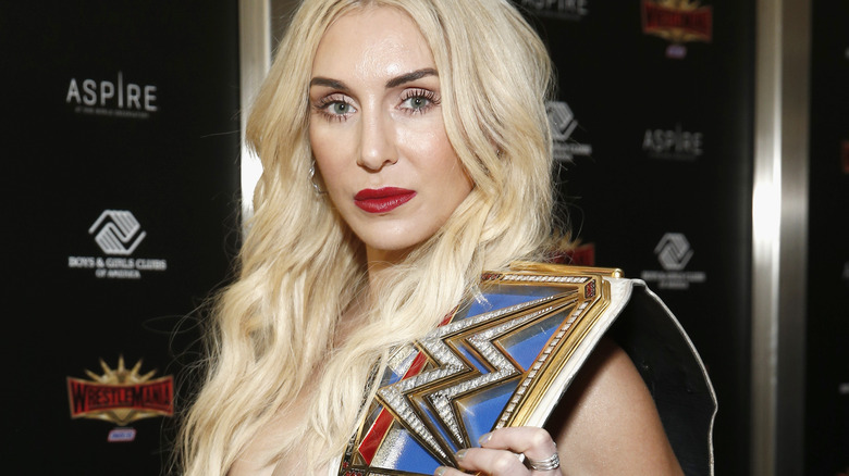 Charlotte Flair with SmackDown Women's Championship