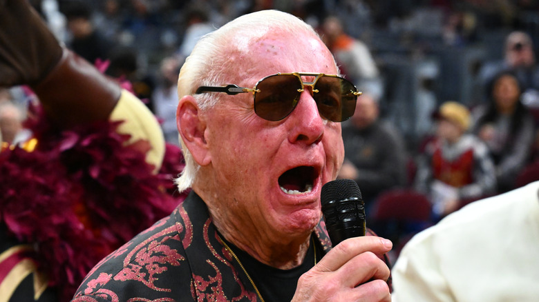 Ric Flair hyping up a crowd