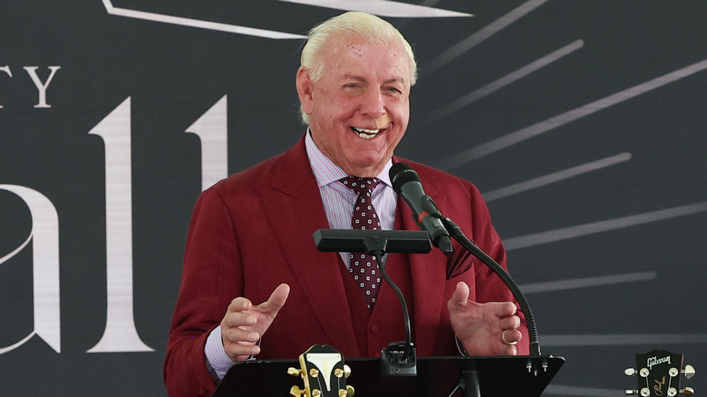 Ric Flair at a press event 