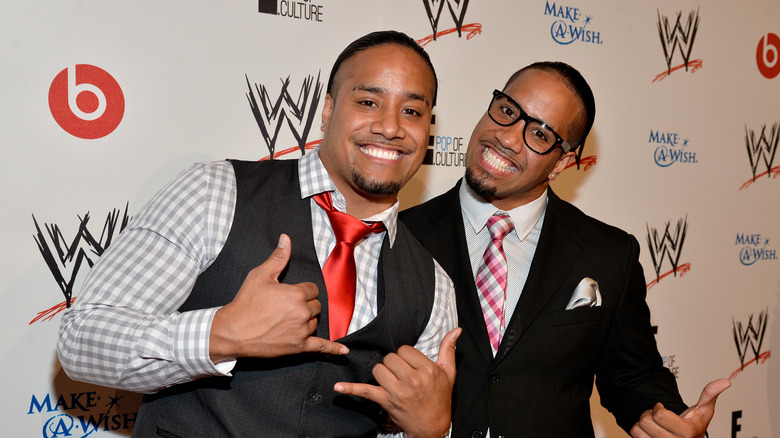 Jimmy and Jey Uso smiling 