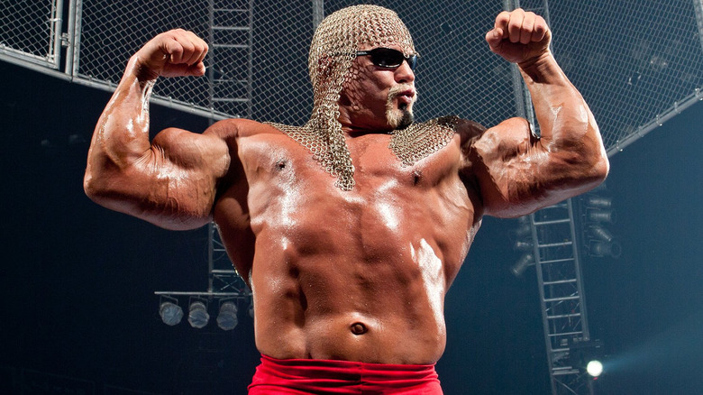 Scott Steiner flexing his muscles