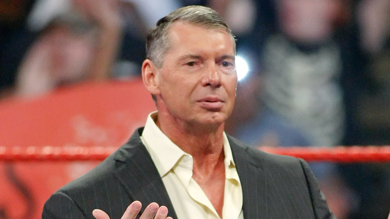 Vince McMahon in a WWE ring