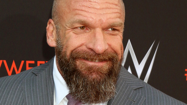 Triple H smiling