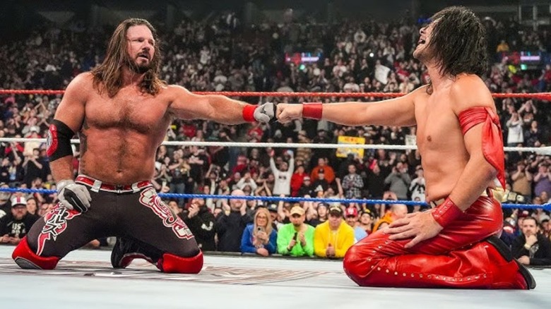 AJ Styles and Shinsuke Nakamura at WWE Saturday Night's Main Event
