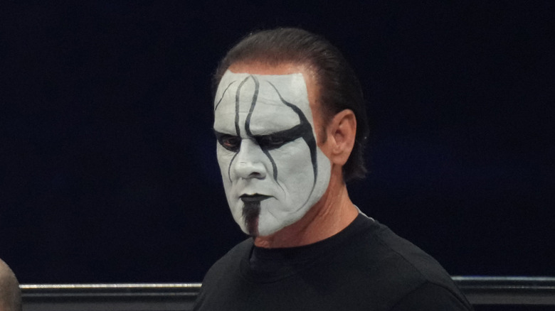 Sting stands solemnly