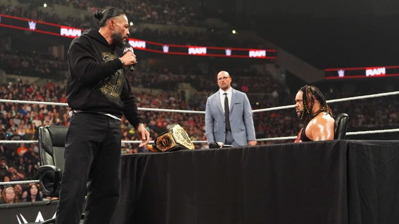 Roman Reigns and Jacob Fatu on WWE Raw