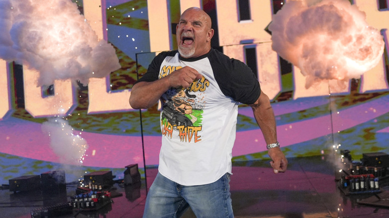 Goldberg makes his entrance