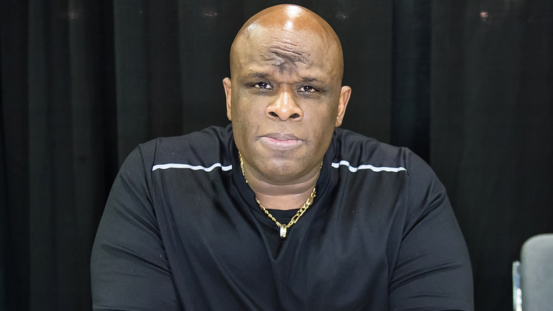 D-Von Dudley poses during a press event