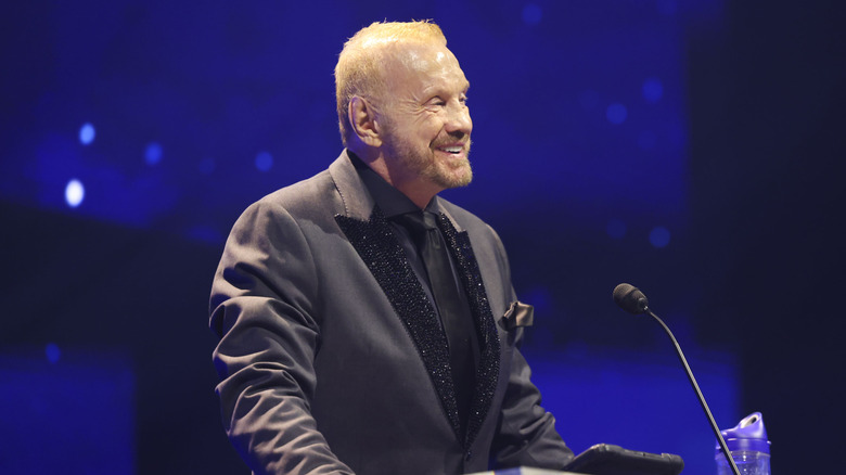 Diamond Dallas Page introduces Lex Luger during WWE 2025 Hall of Fame at BleauLive Theater at Fontainebleau Las Vegas on April 18, 2025 in Las Vegas, Nevada.