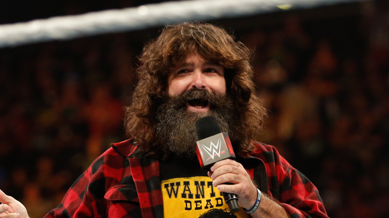 Mick Foley cutting a promo