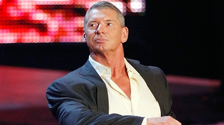Vince McMahon strutting down to the ring during an episode of "RAW," August 2009.
