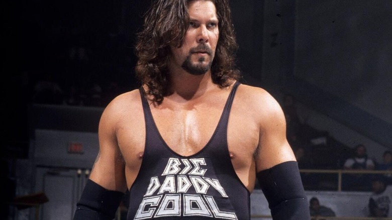 Kevin Nash shows off his new gear that features one of his two decorated nicknames, "Big Daddy Cool."
