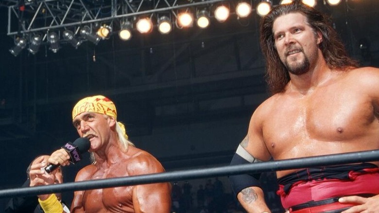 WWE Hall of Famers Hulk Hogan and Kevin Nash prepare for making history by announcing their nWo stable at WCW