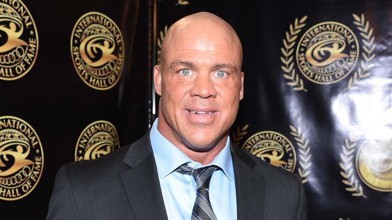 Kurt Angle showing off his massive eyes