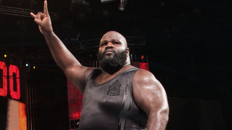 Mark Henry poses in the ring during a match on 