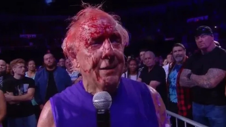 A bloodied Ric Flair speaks