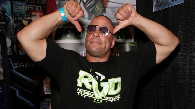 Rob Van Dam doing his signature pose