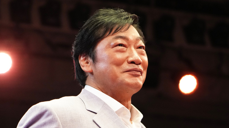 Kenta Kobashi, smiling because he just remembered he's the greatest of all time