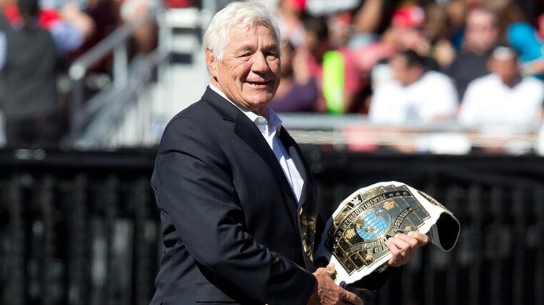 Pat Patterson with the Intercontinental Championship.
