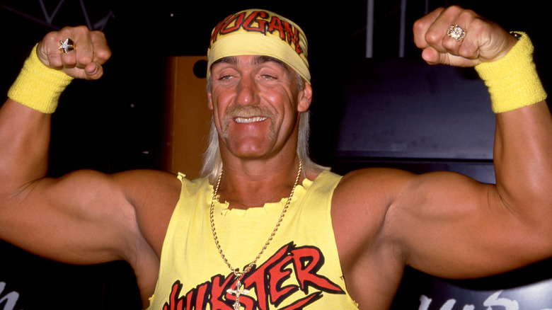 Hulk Hogan posing for photo