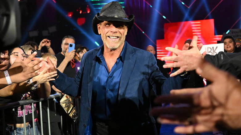 Shawn Michaels making his entrance during 