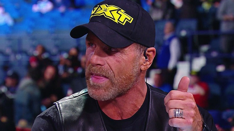 Shawn Michaels at the broadcast table