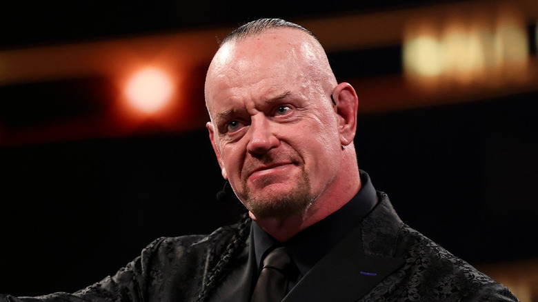 The Undertaker smiling