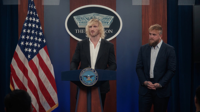Logan Paul and Jake Paul at the Pentagon