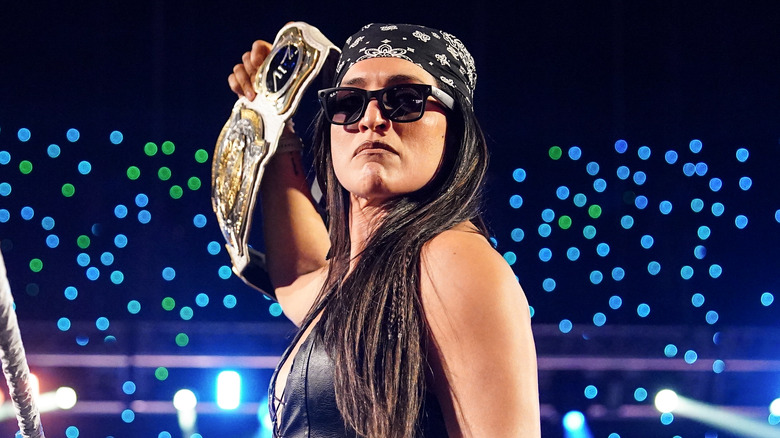 Raquel Rodriguez enters the ring during Monday Night RAW at Nationwide Arena on June 23, 2025 in Columbus, Ohio.