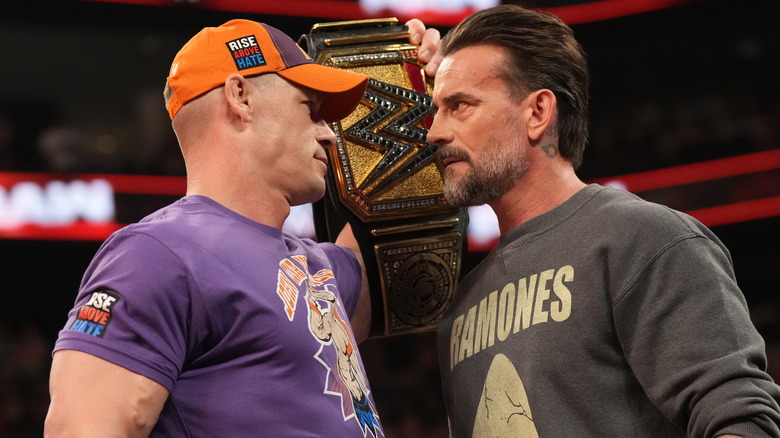 John Cena and CM Punk on WWE Raw