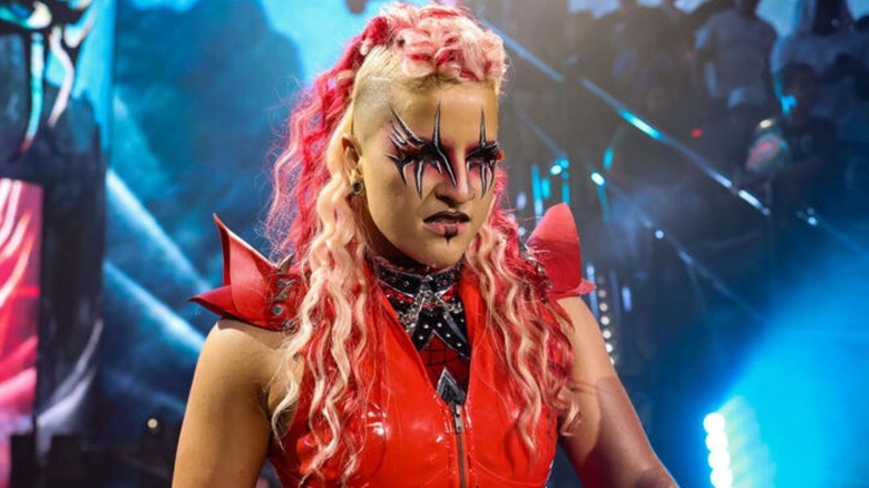 Zaria heads down to the ring for a match on an episode of "WWE NXT."