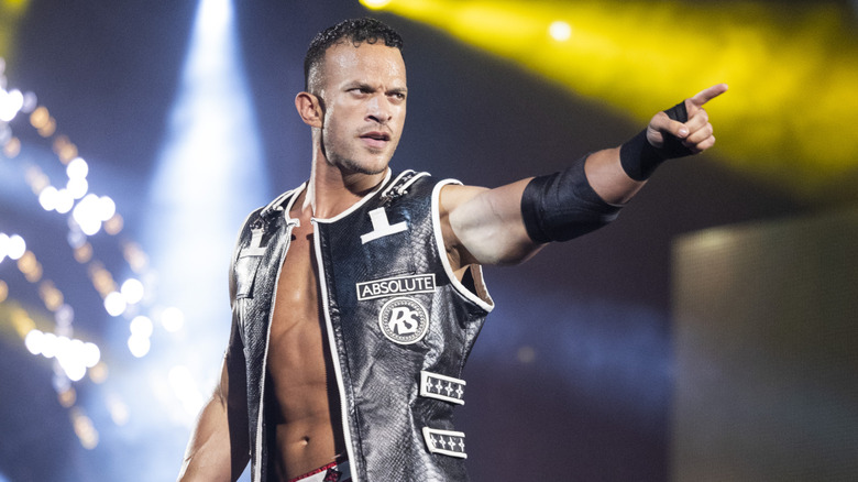 Ricky Saints shows off his NXT NA Title