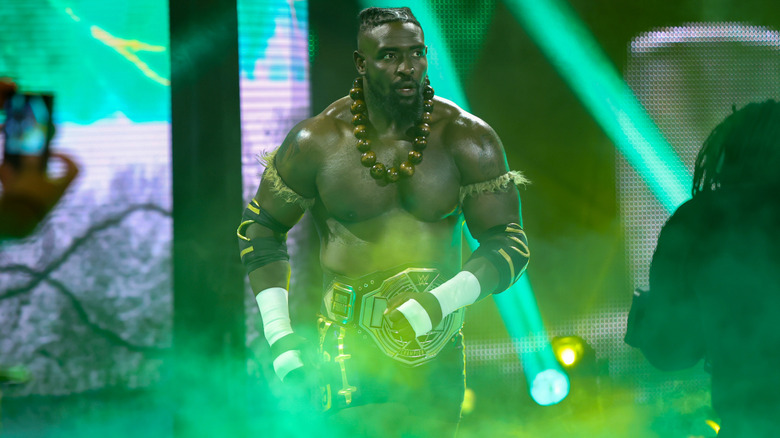 NXT Champion Oba Femi makes his entrance