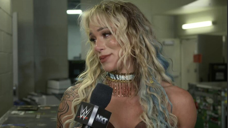 Ruca talking backstage