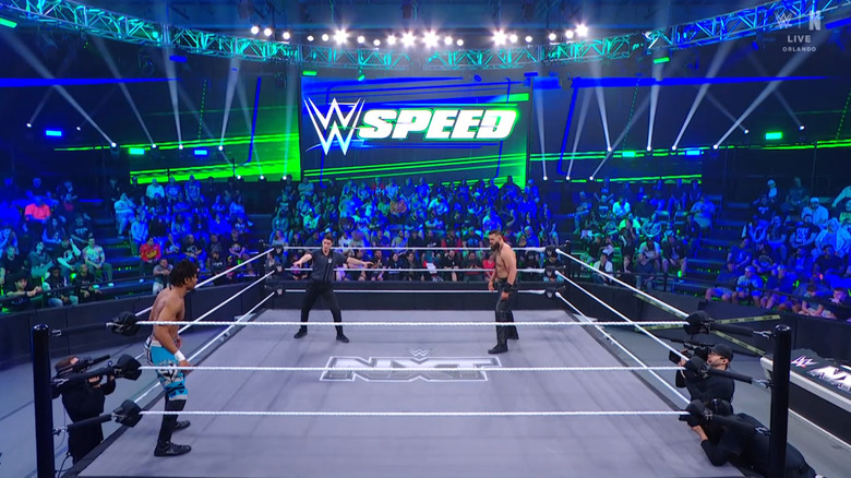 Knight and Briggs staring one another down