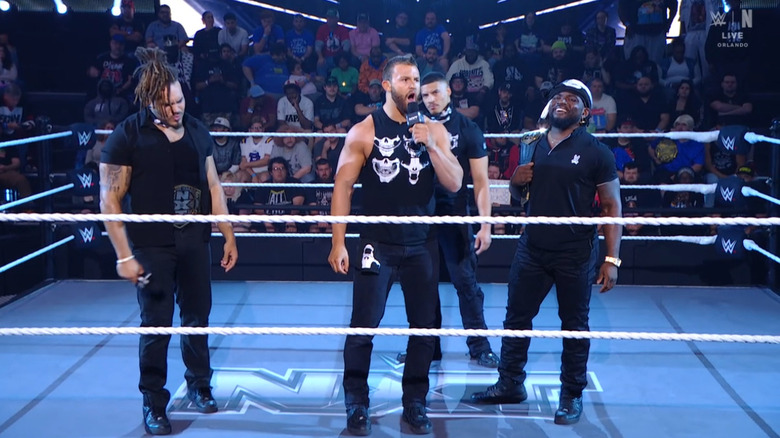 DarkState talking in the ring