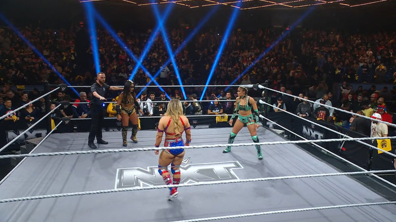 The three women in the ring