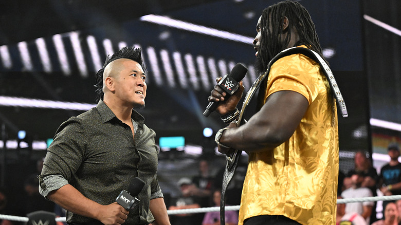 Yoshiki Inamura and Oba Femi staring off